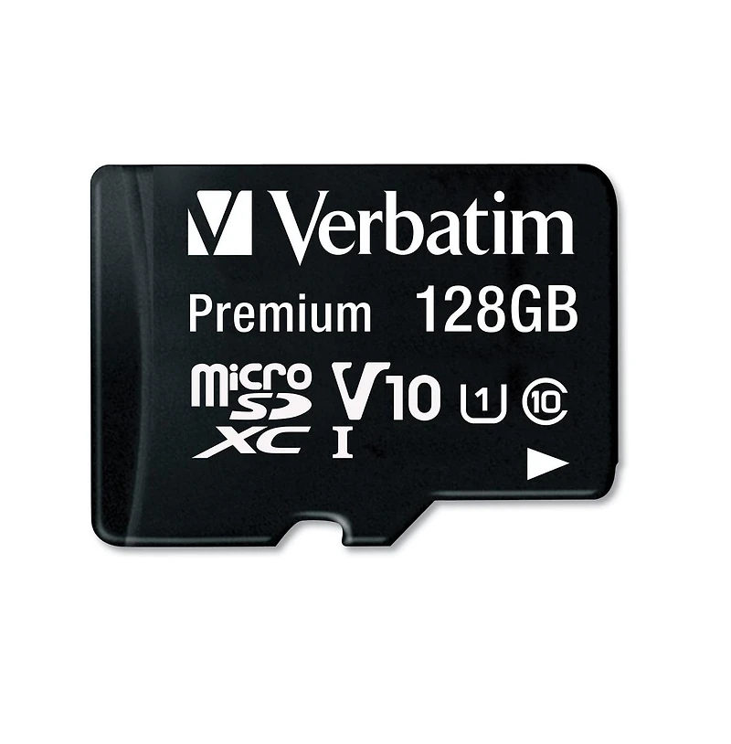 Verbatim 44085 Uhs-i V10 U1 Class 10 Up to 90 mb/s Read Speed 128 Gb Premium Microsdxc Memory Card with Adapter