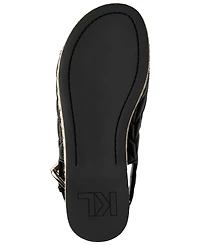 Karl Lagerfeld Paris Women's Charlay Studs Flat Espadrille Sandals