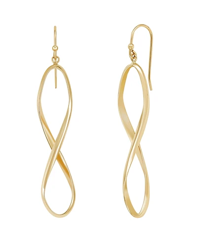 Italian Gold Drop Earrings in 10k Yellow Gold
