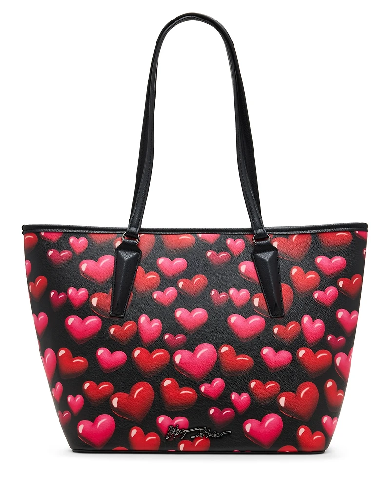 Betsey Johnson Bubble Hearts Medium Tote Bag
