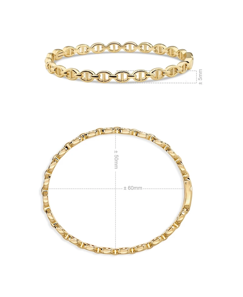 Devata Mariner Anchor Bangle Bracelet in Sterling Silver