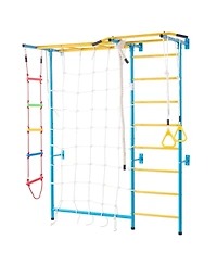 Hongge Indoor Jungle Gym 7-in-1 Steel Climbing Playset for Toddlers