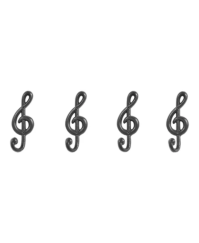 Danya B 4 Piece Musical Note Treble Clef Wall Sculpture Hook Set