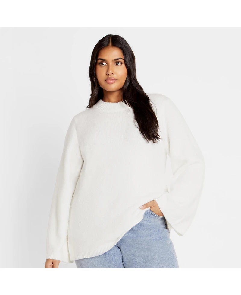 City Chic Women's Bow Back Sweater