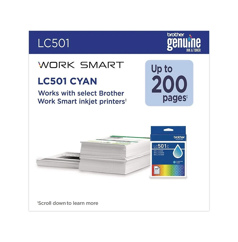 Brother LC501CS 200 Page-Yield Ink - Cyan