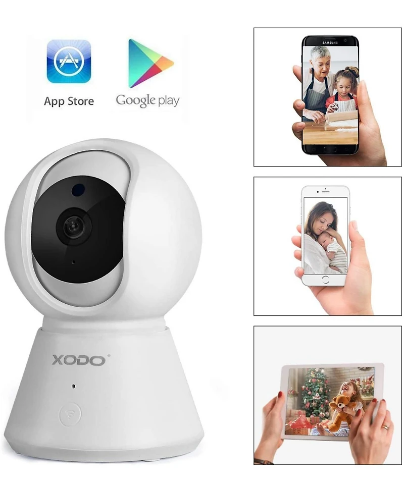 Contixo E6 Indoor Wi-Fi Security Camera, 1080p Hd, Pan & Tilt, Night Vision, 2-Way Audio, Motion Alerts