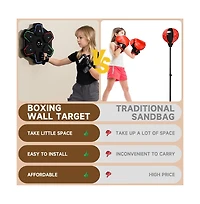 Artudatech Pro Music Boxing Machine with 9 Modes & Led Lights, Wall-Mounted Trainer for Home & Office Fitness