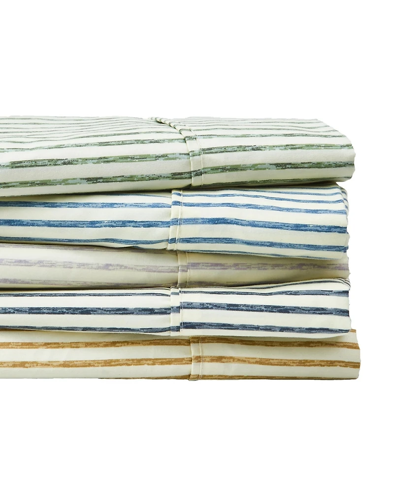 Linery and Co. Ultra-Soft Striped Brushed Microfiber Sheet Set - Stripe