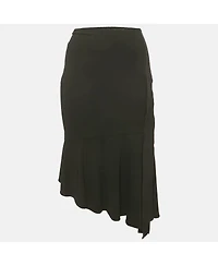 Pre-Owned Roberto Cavalli Women's Black Jersey Flared Short Skirt