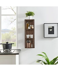 Danya B Recife Vertical Three-Tier Cube Wall Shelf