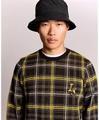 Lyle & Scott Men's Ribbed Jacquard Tartan Crew Neck