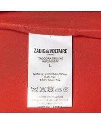 Pre-Owned Zadig & Voltaire Women's Silk Pleated Shirt Blouse