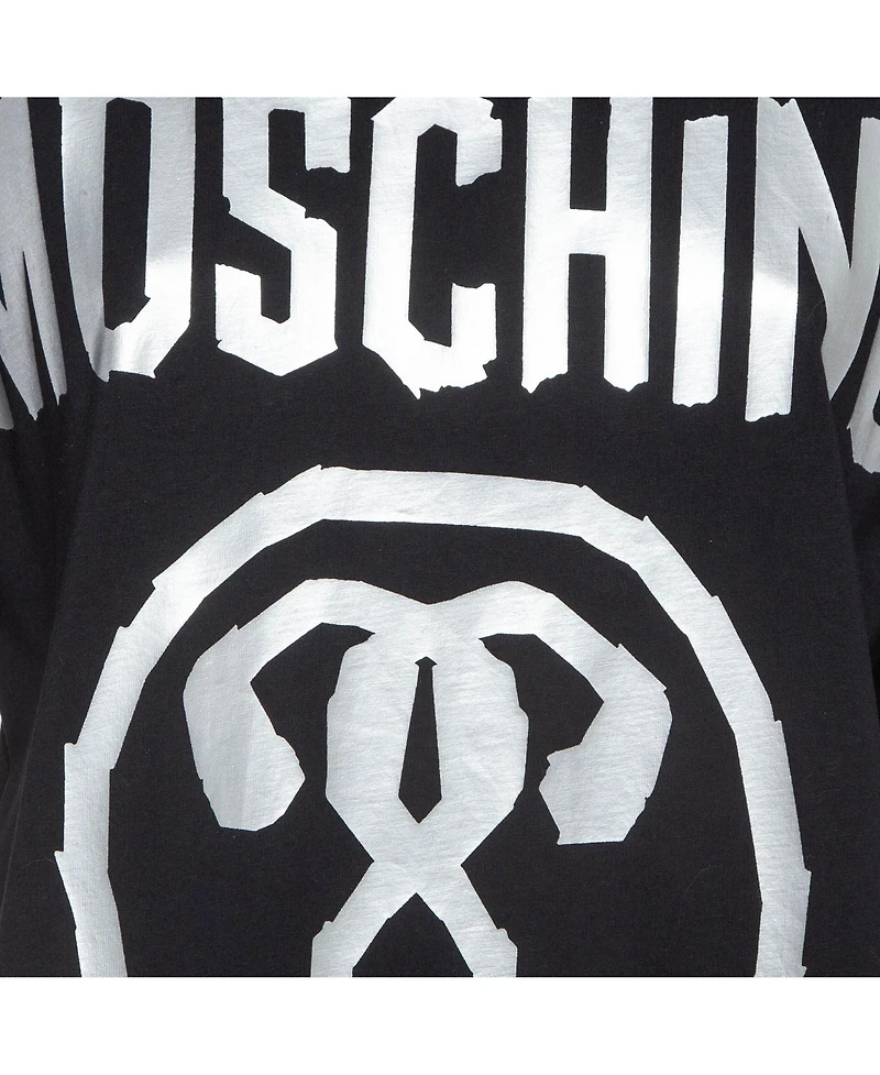 Pre-Owned Moschino Women's Couture Double Question Mark Print Cotton T-Shirt