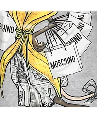 Pre-Owned Moschino Women's Couture Shopaholic Mouse Print Cotton T-Shirt