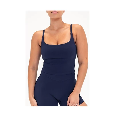 Vitality Women's Plus Sizes Cloud Ii Scoop Tank Top with Adjustable Straps and Built-In Bra