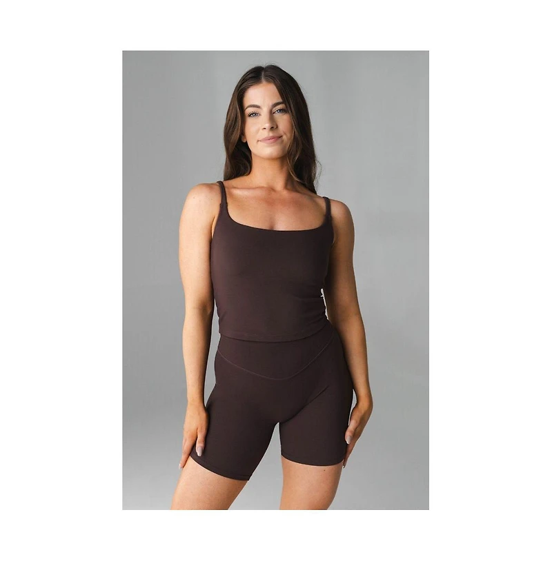 Vitality Women's Plus Sizes Cloud Ii Scoop Tank Top with Adjustable Straps and Built-In Bra