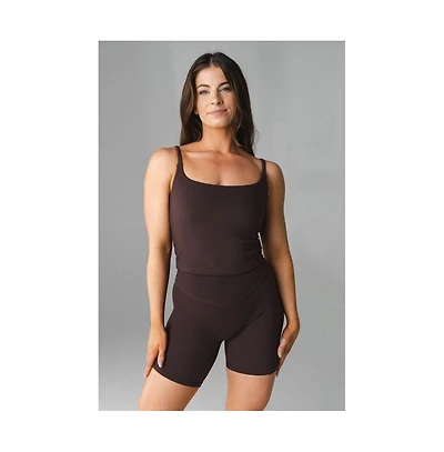 Vitality Women's Plus Sizes Cloud Ii Scoop Tank Top with Adjustable Straps and Built-In Bra