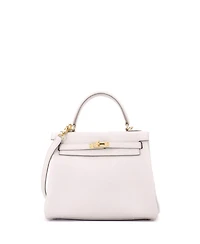 Pre-Owned HERMES Kelly 25 Handbag Light Togo with Gold Hardware