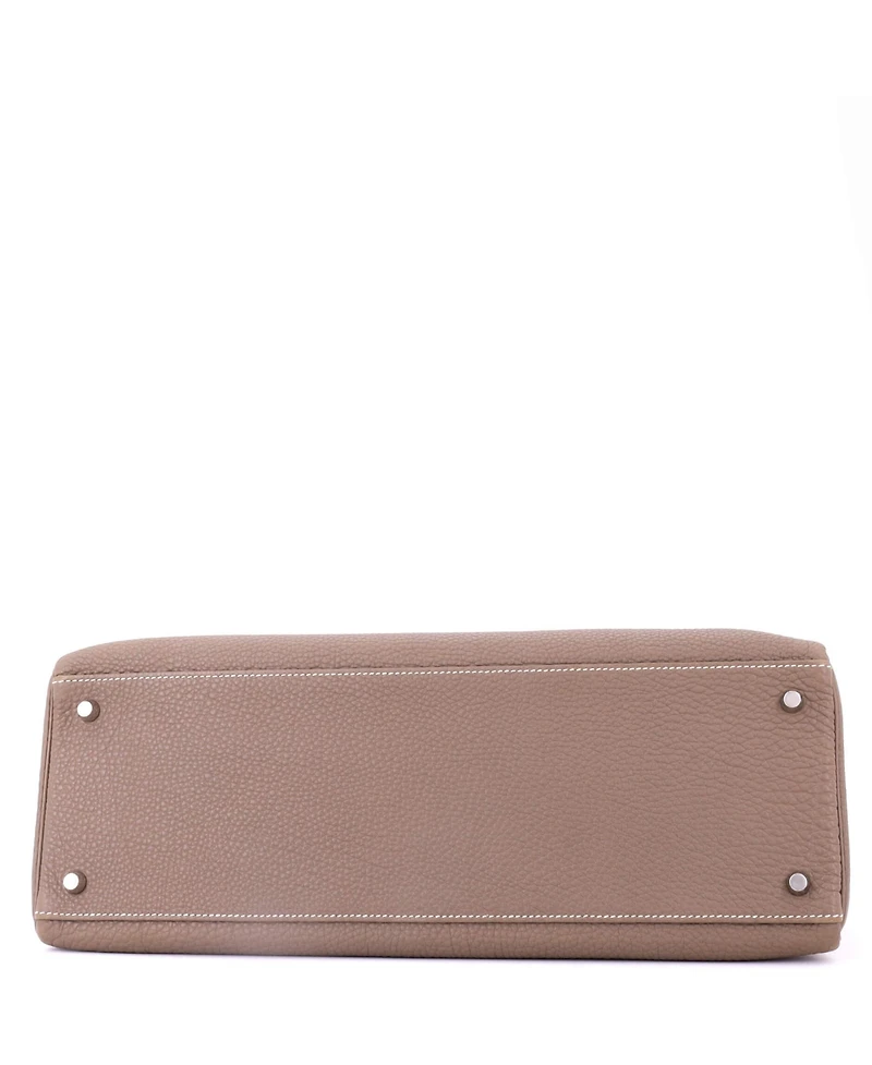 Pre-Owned Hermes Kelly Handbag Togo with Palladium Hardware