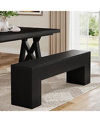 Tribesigns Dining Bench, Farmhouse Wooden Entryway Bench, Entry 47" Long Bench for Living Dining Room, Hallway and Bedroom, Easy Assembly