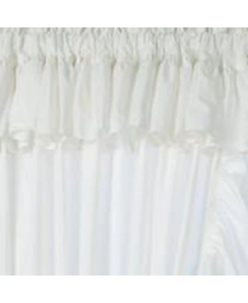 Ellis Curtain 2-Piece Ruffled Priscilla Window Curtain Panel Pair with ties