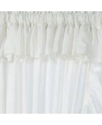 Ellis Curtain 2-Piece Ruffled Priscilla Window Curtain Panel Pair with ties