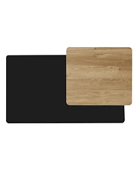 sumyeg Set of 2 Farmhouse Nesting Coffee Tables with Wood Finish