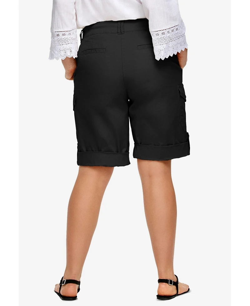 ellos Women's Plus Convertible Cargo Shorts