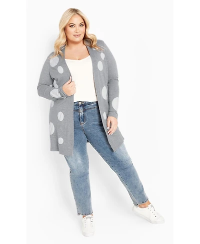 Avenue Women's Plus Spot It Cardigan