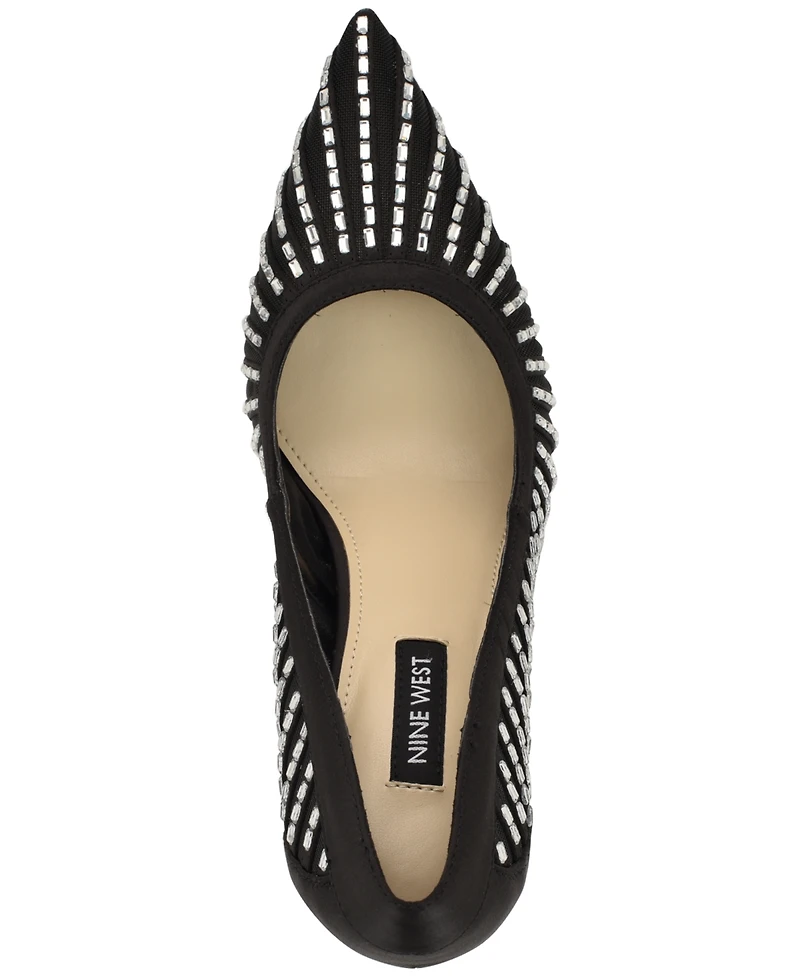 Nine West Women's Feresah Embellished Mesh Stiletto Dress Pumps