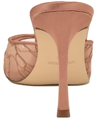 Nine West Women's Kiscop Lace Slip-On Stiletto Sandals