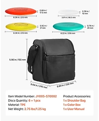 Sugift Disc Golf Set 6-Piece Starter Kit with Discs Marker and Backpack