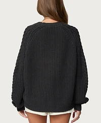 Edikted Women's Lira Chunky Cable Knit Sweater