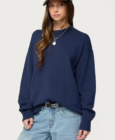 Edikted Women's Priscila Oversized Crewneck Sweater