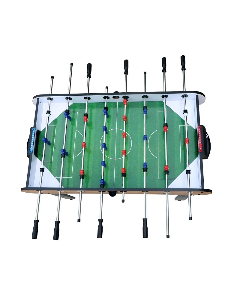 Rbied 5Ft 4 Pc Mdf Steel Rods Foldable Foosball Soccer Table Game