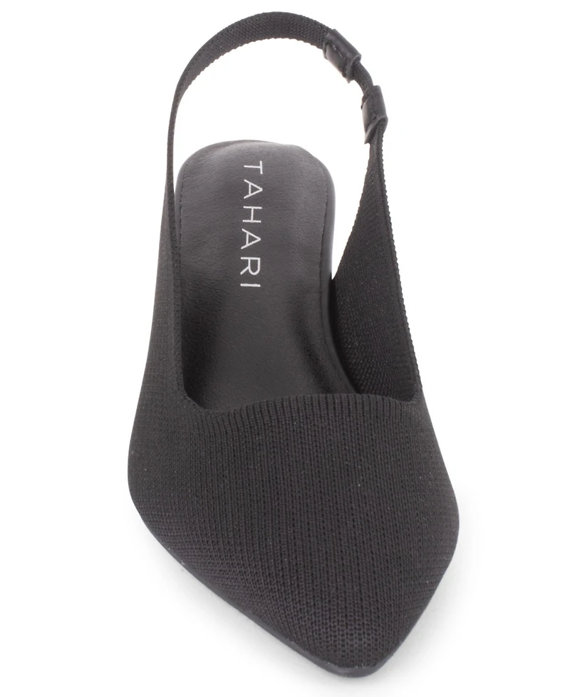 Tahari Women's Zurich Kitten Heel Slingback Pumps