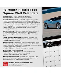 BrownTrout Dodge Viper Official | 2026 12 x 24 Inch (Hanging) Monthly Square Wall Calendar | Plastic-Free