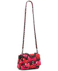 Betsey Johnson Bubble Hearts Small Flap Over Crossbody Bag