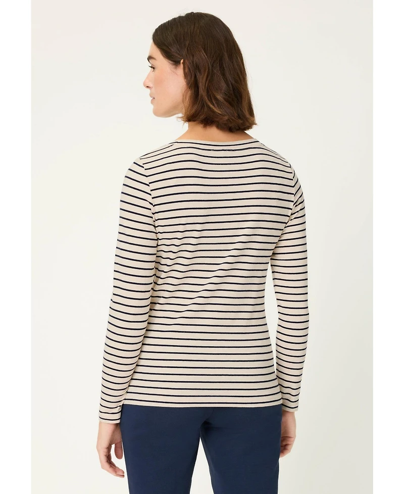 Olsen Women's Stripe & Placement Print T-Shirt