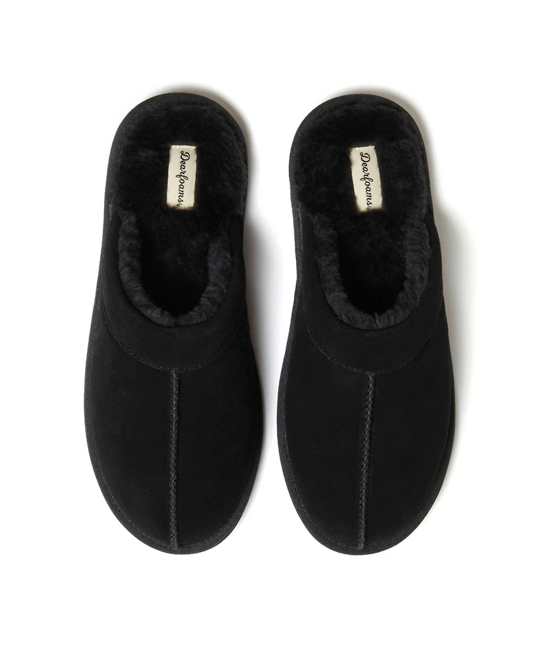 Dearfoams Men's Kirk Genuine Suede Scuff House Slipper