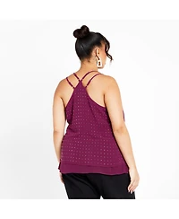 City Chic Plus Strappy Nail Top