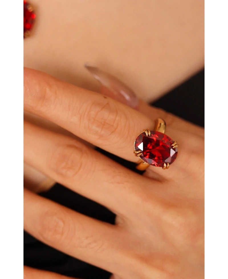 Retro Chic Cherry Glow Ring