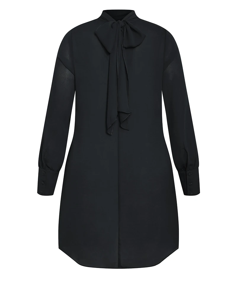 City Chic Women's Neck Tie Tunic