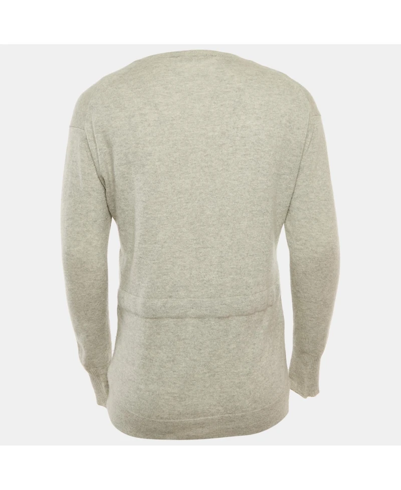 Pre-Owned Alexander Mcqueen Men's Grey Knit V-Neck Sweater
