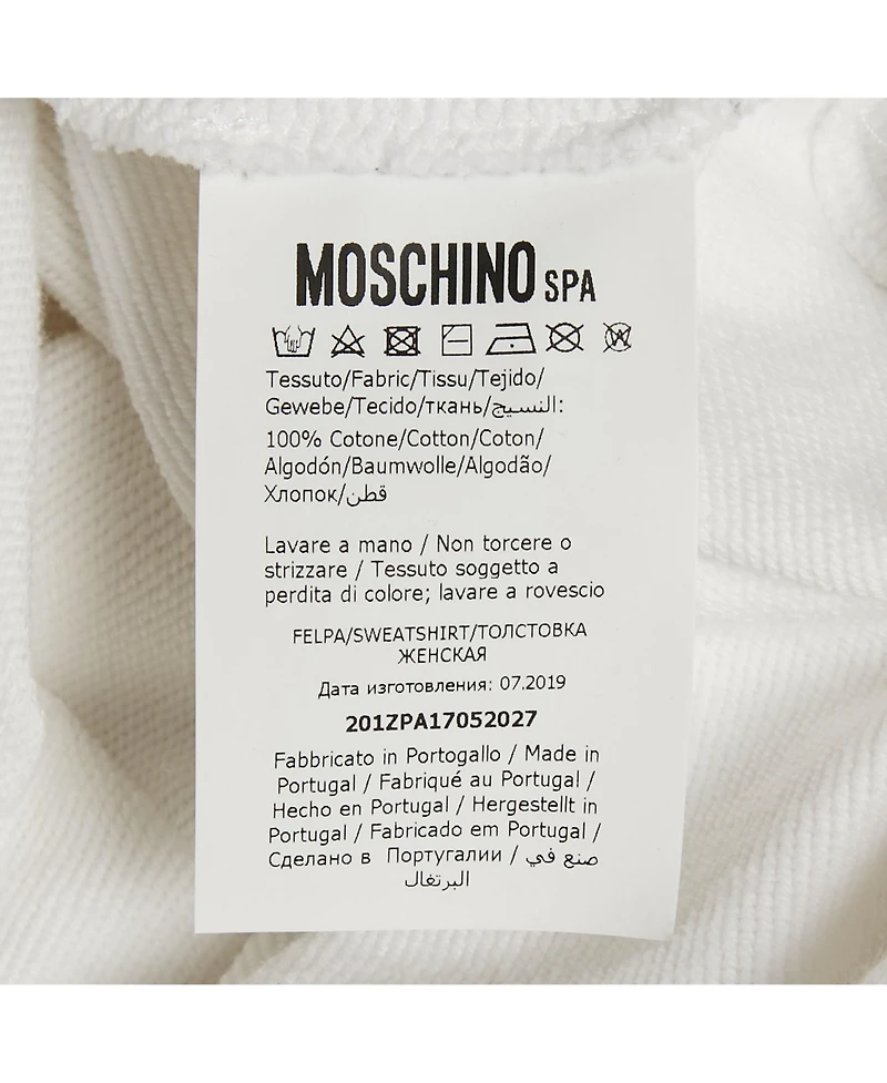 Pre-Owned Moschino Men's Pre-Owned Dolce & Gabbana men Black Floral Flocked Cotton Hoodie