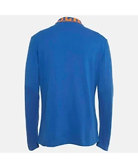 Pre-Owned Moschino Men's Cotton Pique Long Sleeve Polo T-Shirt
