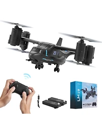 Mecale Rc Helicopter, 2.4GHz 4-Channel with Gyro & Wing Lights, One-Key Takeoff/Landing Flying Plane Toy for Kids 8+