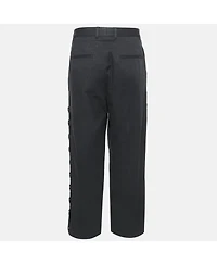 Pre-Owned Dolce & Gabbana Women's Cotton Button Detail Straight Leg Trousers