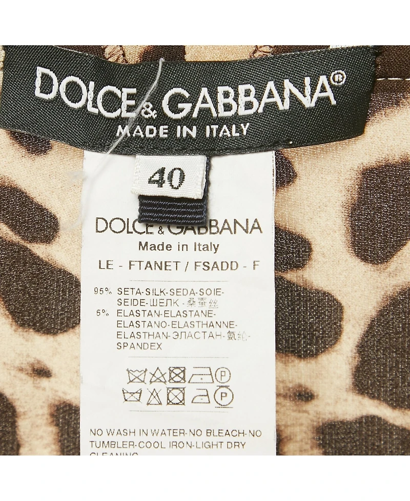 Pre-Owned Dolce & Gabbana Women's Animal Printed Silk Pants