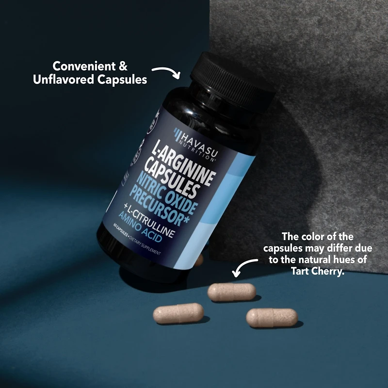 L-Arginine Capsules for Men's Stamina, Endurance & Performance, Havasu Nutrition